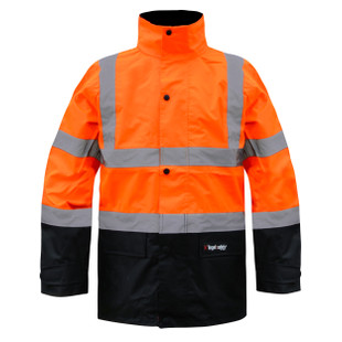 PARKA HAUTE VISIBILITE SKY ORANGE/NOIR