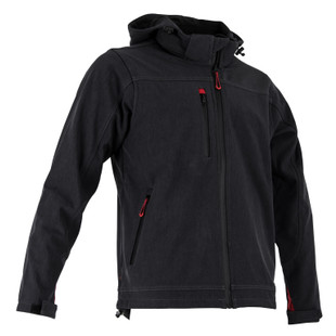 VESTE SOFTSHELL TREILLIS GRIS/ROUGE 2187