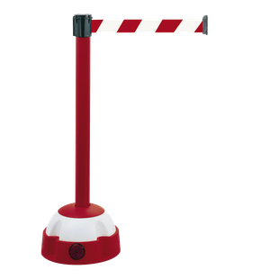 POTEAU ALUMINIUM A SANGLE ETIRABLE SUR SOCLE BALISE