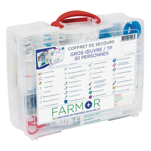 COFFRET DE SECOURS GROS OEUVRE/TP 30 PERSONNES