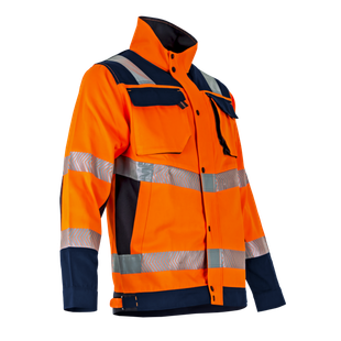 BLOUSON HAUTE VISIBILTE AMPOULE MARINE/ORANGE