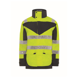 ENSEMBLE DE PLUIE HAUTE VISIBILITE CAP HORN JAUNE/MARINE
