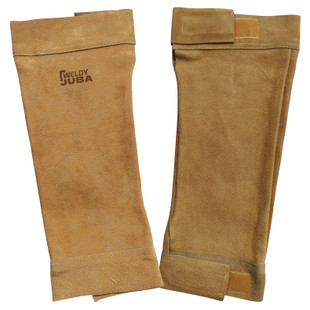 MANCHETTES DE SOUDEUR EN DAIM BEIGE TAILLE UNIQUE