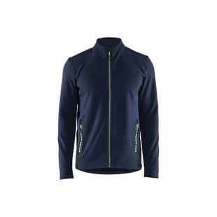 VESTE MICROPOLAIRE BLEU/JAUNE