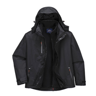PARKA NOIR RESPIRANT 3-EN-1 S553