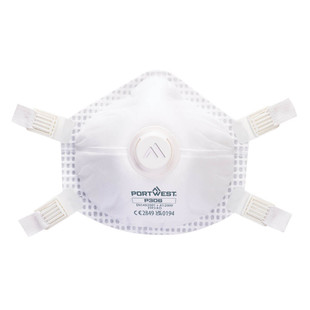MASQUE FFP3 ULTIMATE REUTILISABLE AVEC VALVE  P306 BLANC 5 PIECES