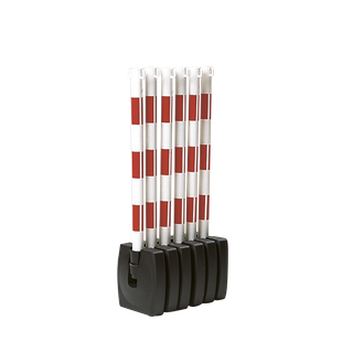 POTEAU PVC BI-POSE ROUGE/BLANC