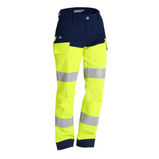 PANTALON HAUTE VISIBILITE LUKLIGHT FEMME JAUNE/MARINE EJ78