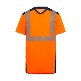 TEE-SHIRT MANCHES COURTES JAKARTA ORANGE/MARINE