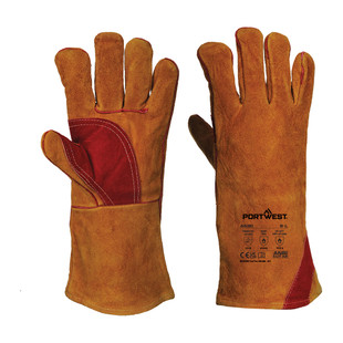 GANT DE SOUDEUR RENFORCE BRUN