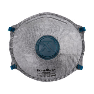 MASQUE FFP2 A VALVE CHARBON DOLOMITE (PK10) P223 BLANC
