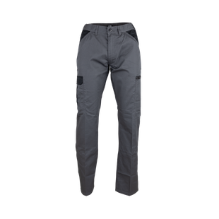 PANTALON BRAGUETTE ZIPPEE MULTIPOCHES PERCEUSE GRIS/NOIR