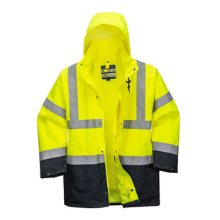 PARKA 5EN1 ESSENTIEL S766 JAUNE/MARINE