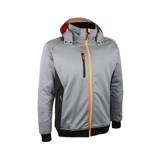 VESTE SOFTSHELL COUPE-VENT A CAPUCHE VOLGA GRIS