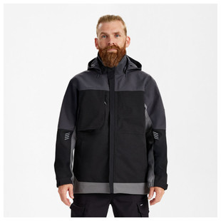 BLOUSON SHELL ENTIRE NOIR/GRIS ANTHRACITE